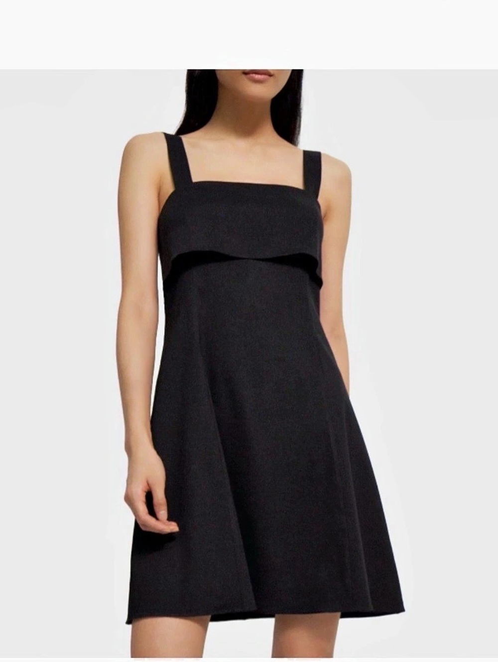 Theory Drape Back Dress Mini Dress in Black Size 2